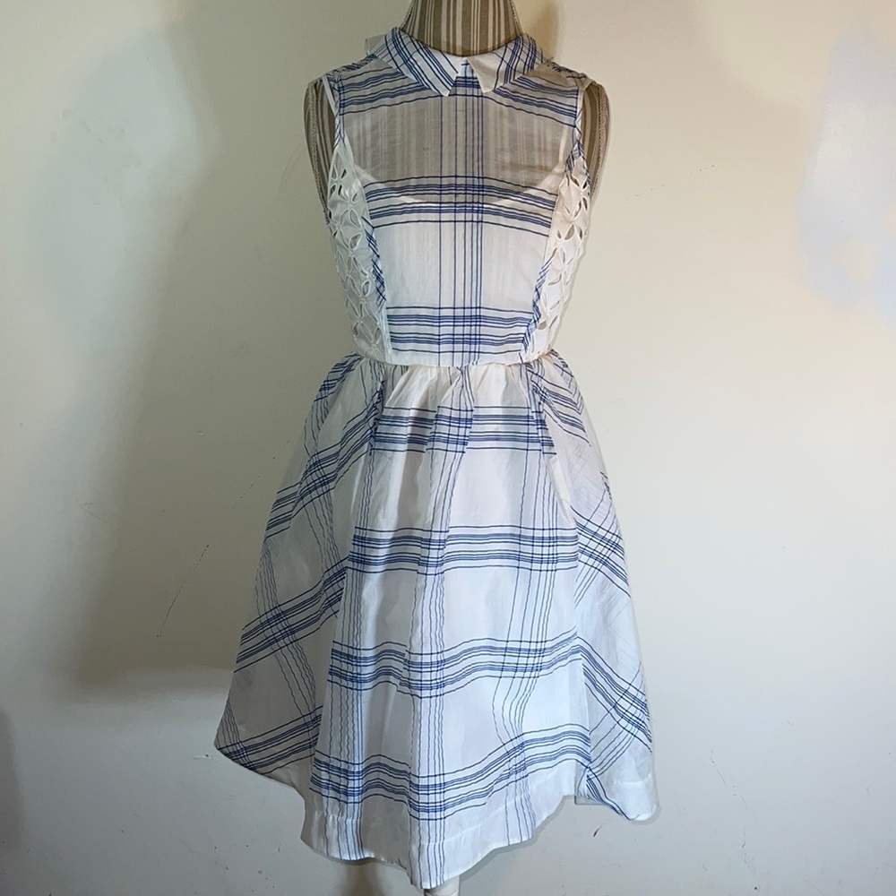 Moulinette  Soeurs blue and white seaplane dress